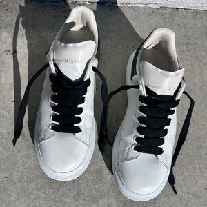 Alexander McQueen White and Black Minimalist Sneakers